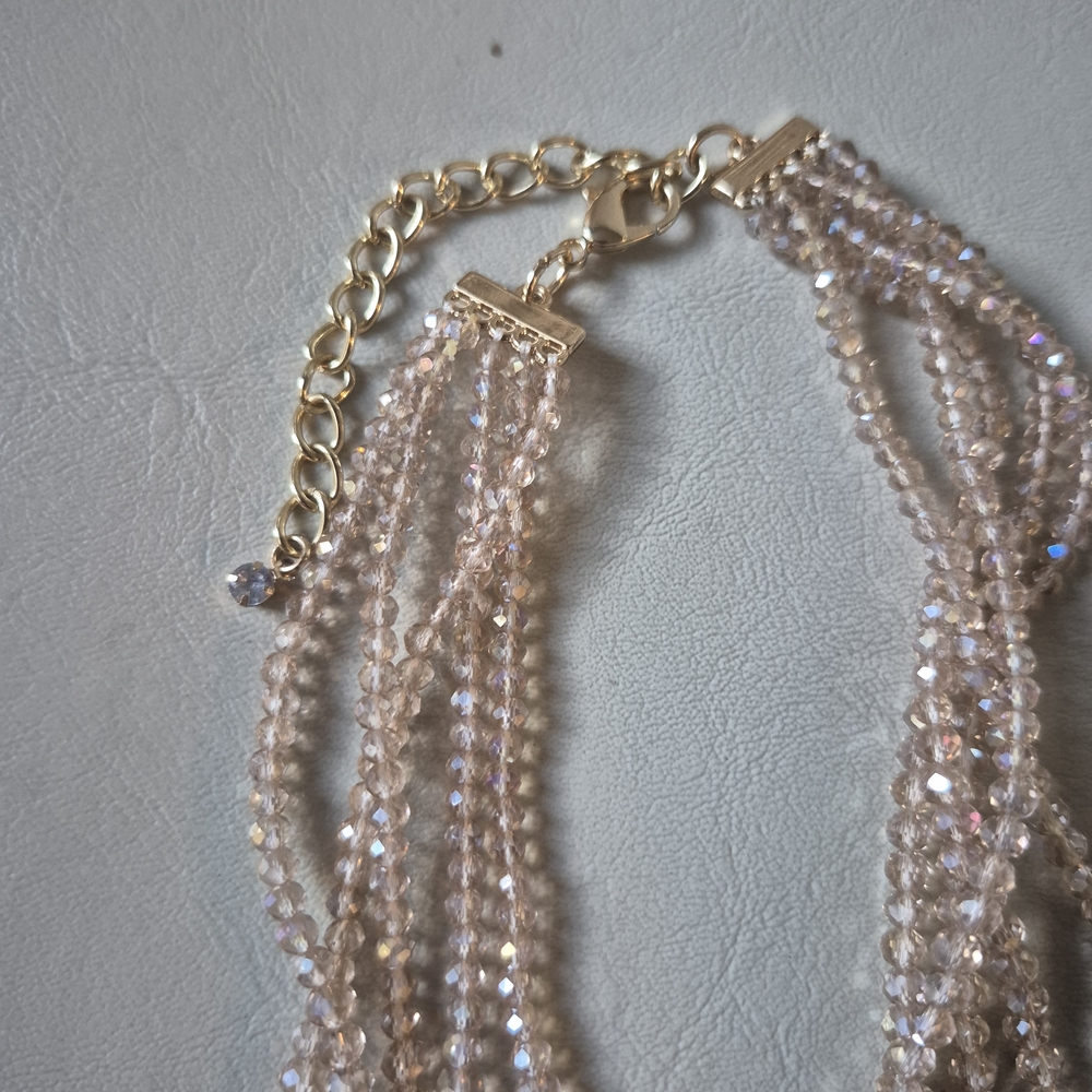 Chic Multi-Strand Crystal Necklace - Picture 3 of 4